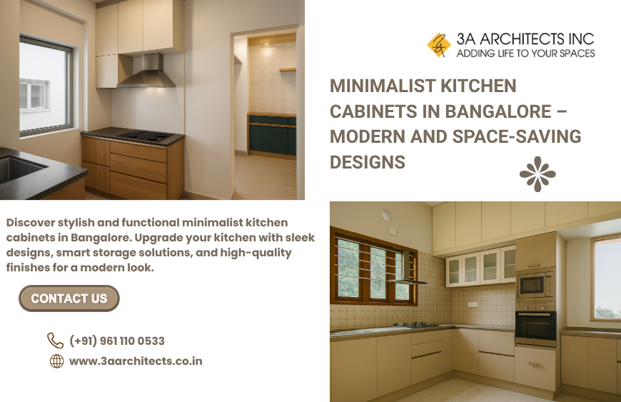 Minimalist kitchen cabinets in Bangalore