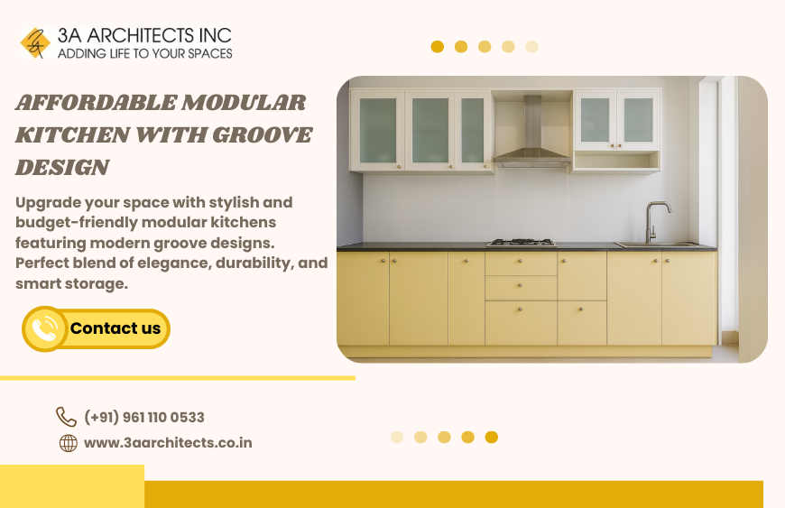Affordable Modular Kitchen With Groove Design